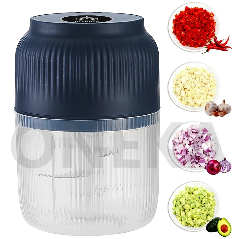 6-Blade Electric Mini Garlic Chopper