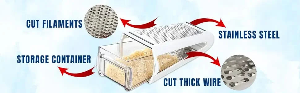Cheese Grater with Container for Kitchen Vegetable