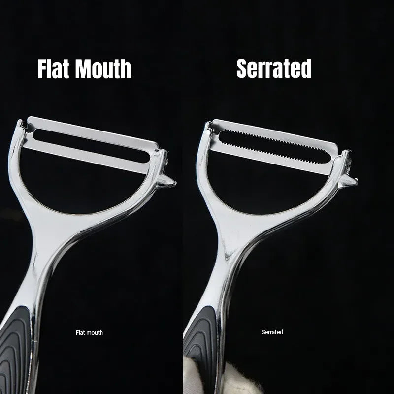 Serrated Blade/Flat Blade Zinc Alloy Paring Knife Peeler