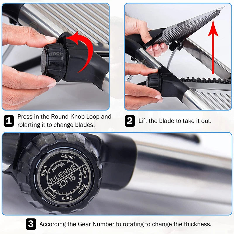 Adjustable Slicer Stainless Steel Vegetable Slicer Chopper Cutter