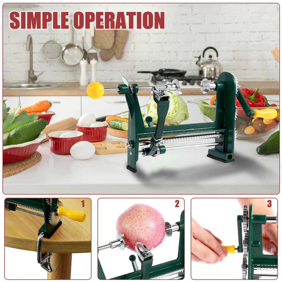 3 in 1 Apple Potato Peeler Versatile Fruit Peeler Slicing