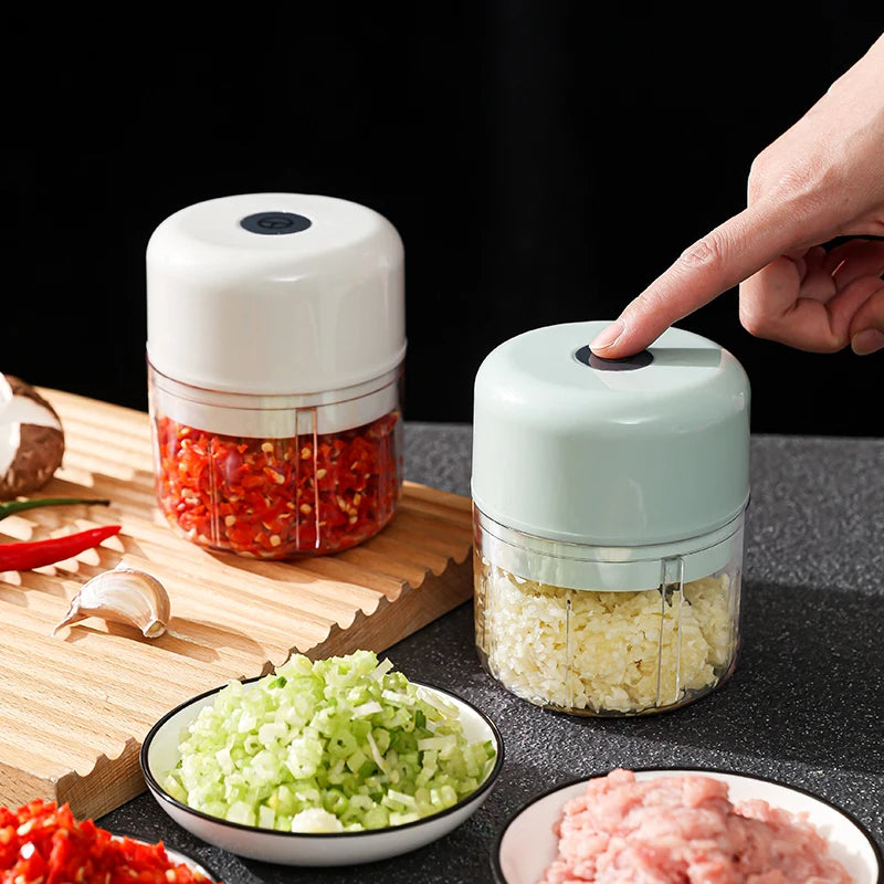 Electric Kitchen Food Chopper Mini Garlic Masher crusher