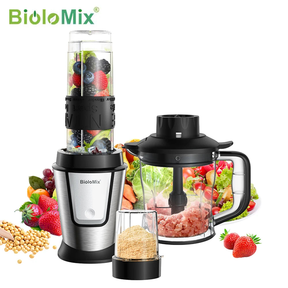 3-in-1 Multifunctional Food Processor 700W Portable Juicer Blender