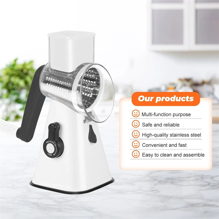 Multi-Purpose Rotary Graters Kitchen Vegetable Slicer