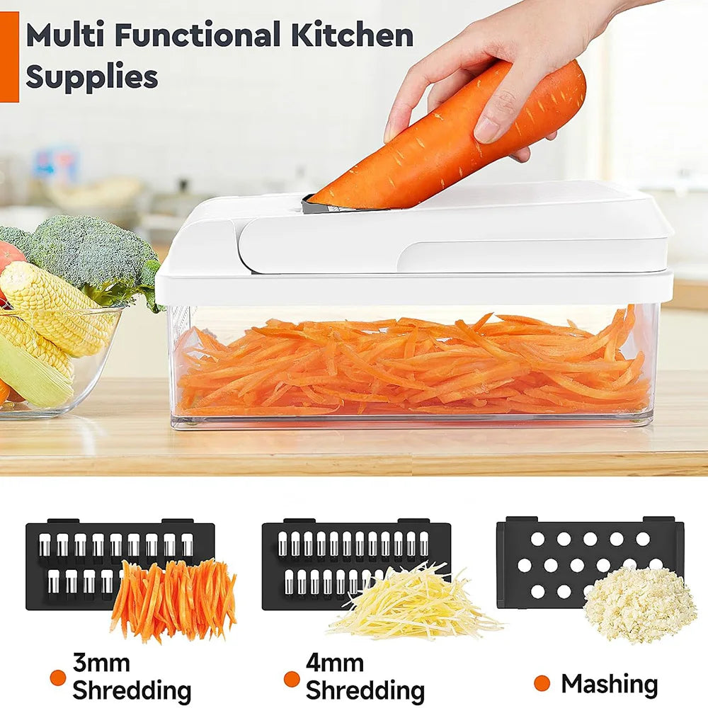 15-in-1 Vegetable Chopper, 7 Blade Veggie Chopper