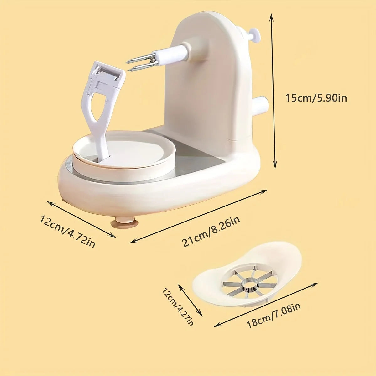 Manual Food Crusher Multifunctional with Stainless Steel Blades Apple Peeler