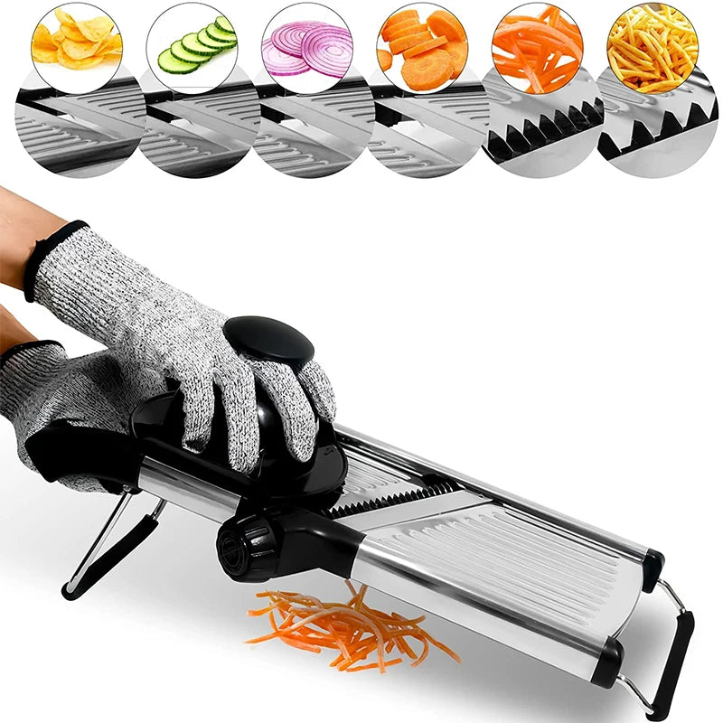 Adjustable Slicer Stainless Steel Vegetable Slicer Chopper Cutter