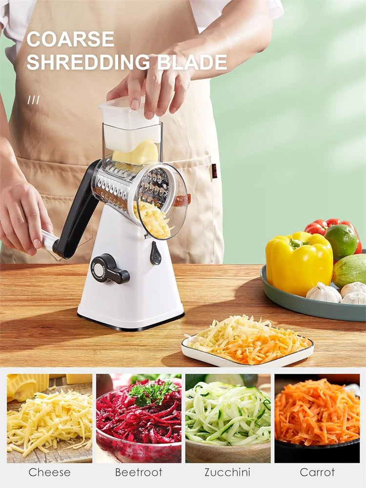 Multi-Purpose Rotary Graters Kitchen Vegetable Slicer