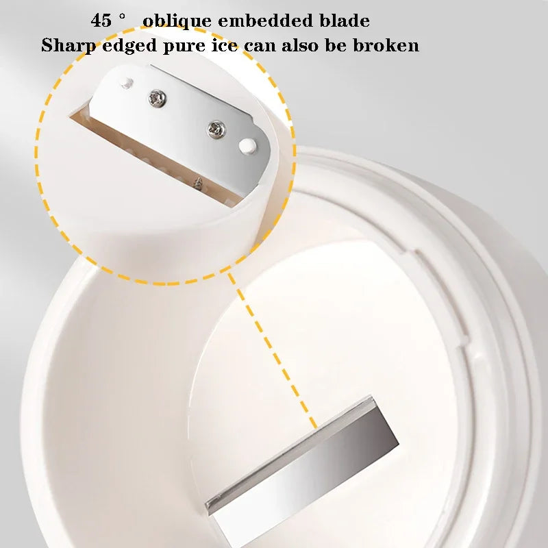 Small Manual Shaved Ice Machine Food Grade Hand Cranked Ice Crusher
