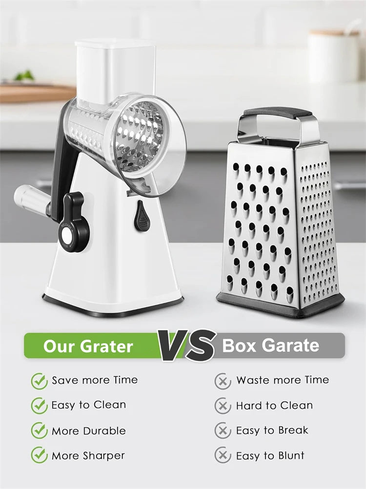 Multi-Purpose Rotary Graters Kitchen Vegetable Slicer