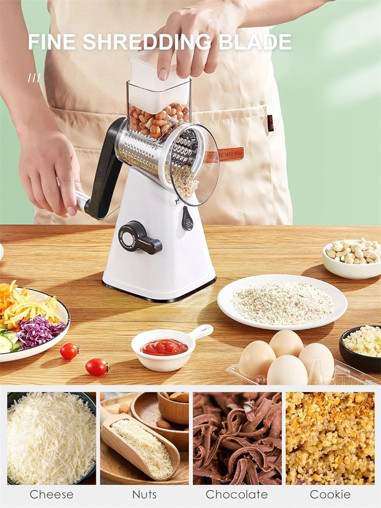 Multi-Purpose Rotary Graters Kitchen Vegetable Slicer