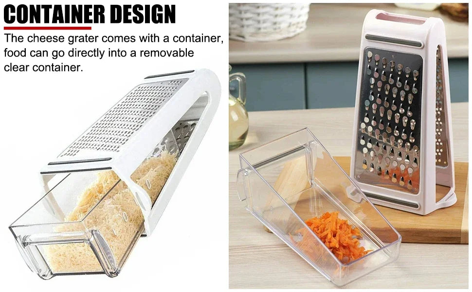 Cheese Grater with Container for Kitchen Vegetable