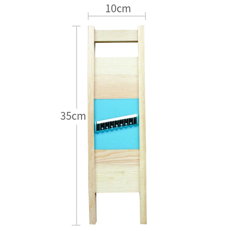 Wooden Potato Grid Slicer Vegetable Grater Corrugated Net Chopper Cutter