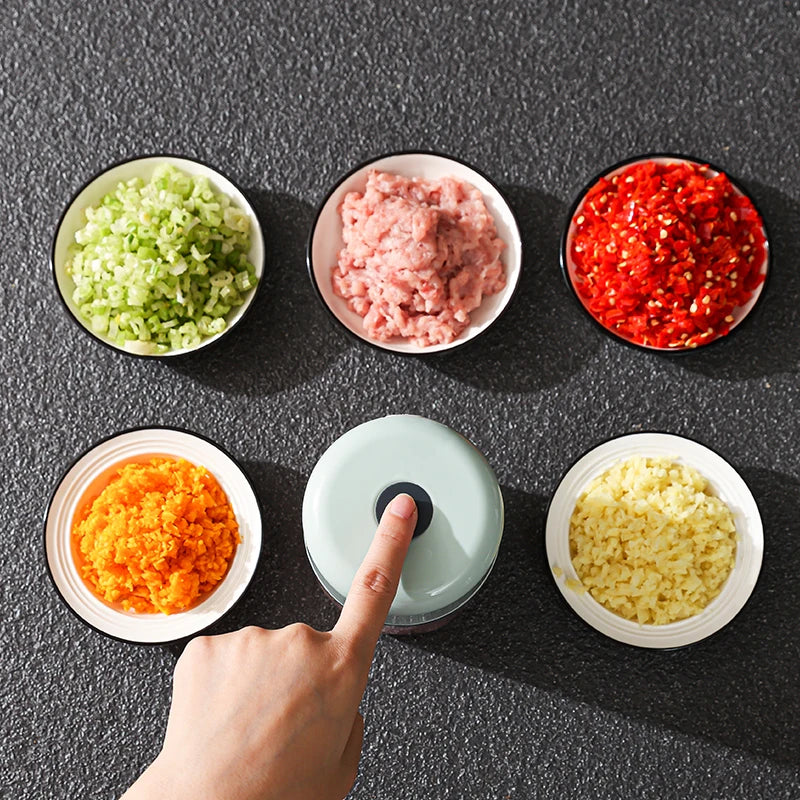 Electric Kitchen Food Chopper Mini Garlic Masher crusher