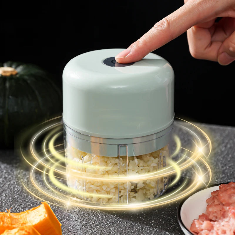 Electric Kitchen Food Chopper Mini Garlic Masher crusher