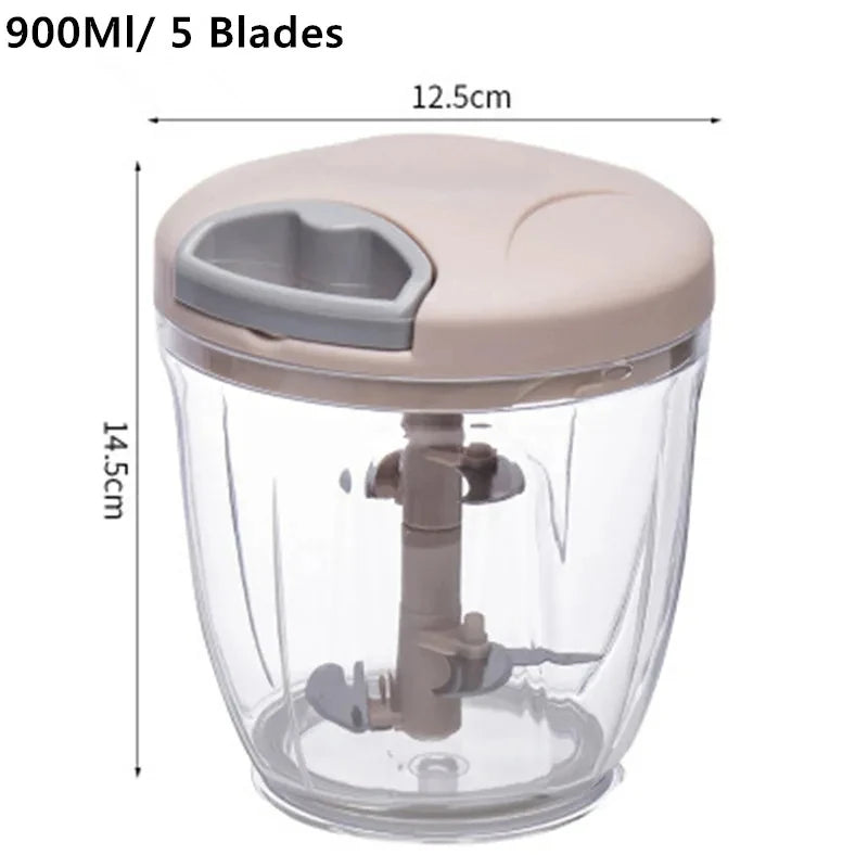 1pc, Vegetable Cutter, Multifunctional Garlic Masher, Manual Food Chopper