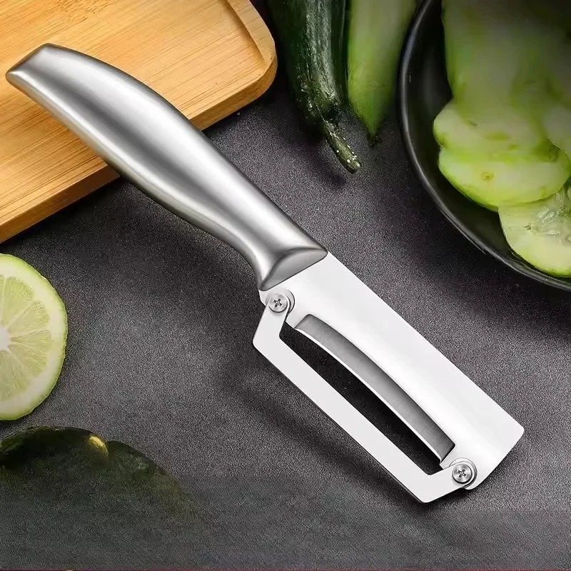 1PC Stainless Steel Flat Edge Peeler Potato Peeler Slicer Knife