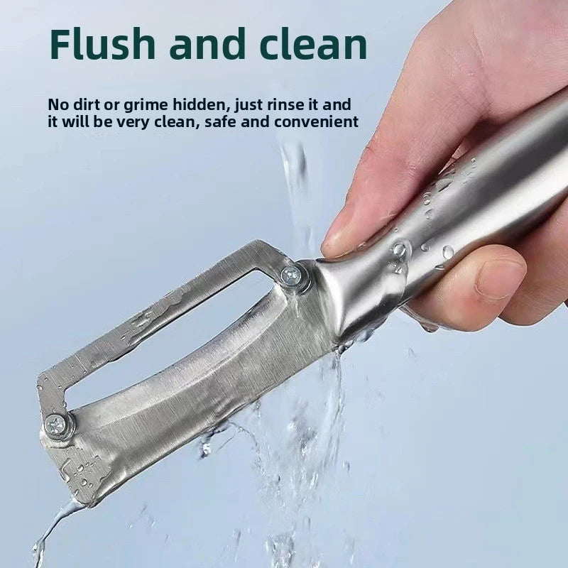 1PC Stainless Steel Flat Edge Peeler Potato Peeler Slicer Knife