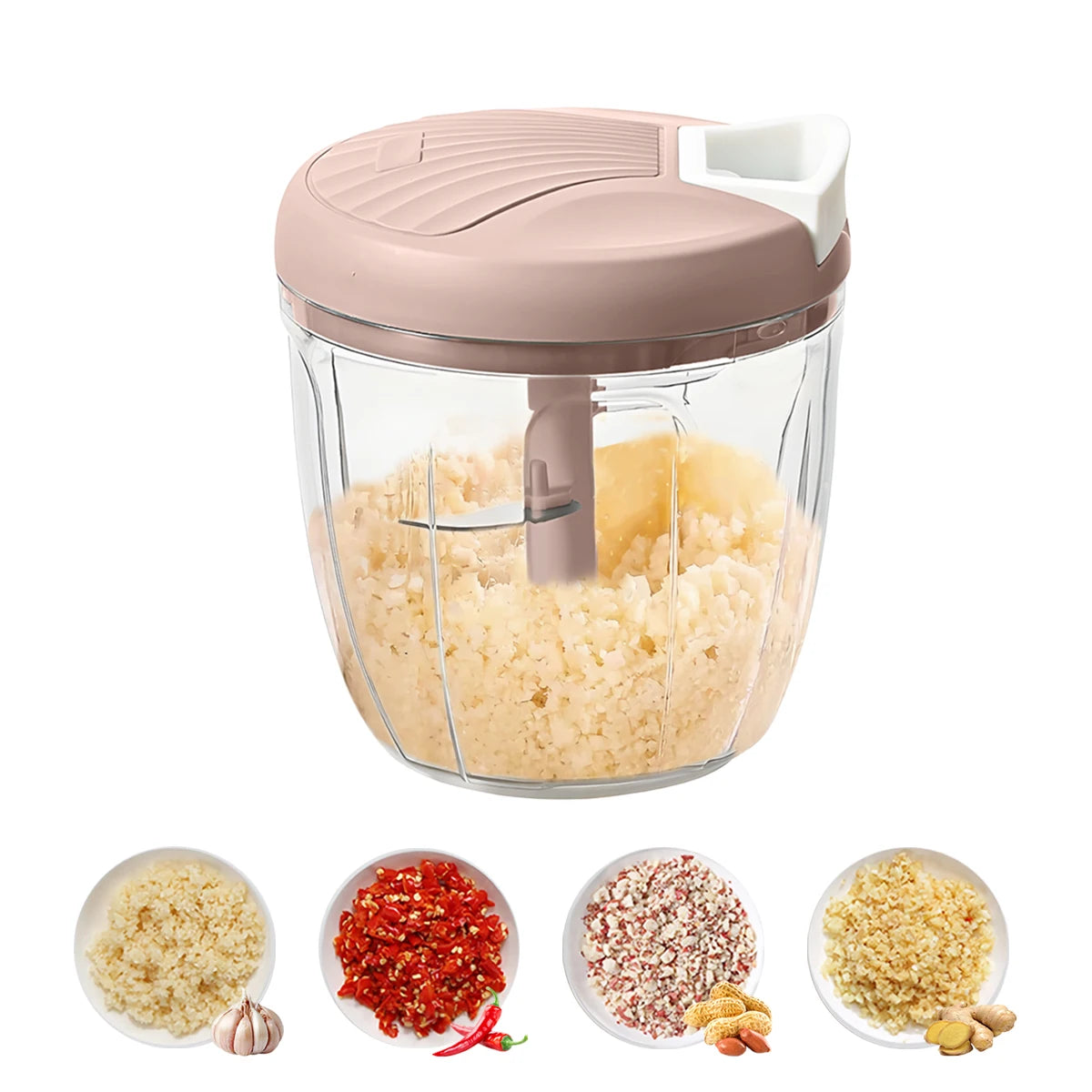 1Pcs 600ml/1000ml Manual Garlic Chopper Food Vegetable Chopper