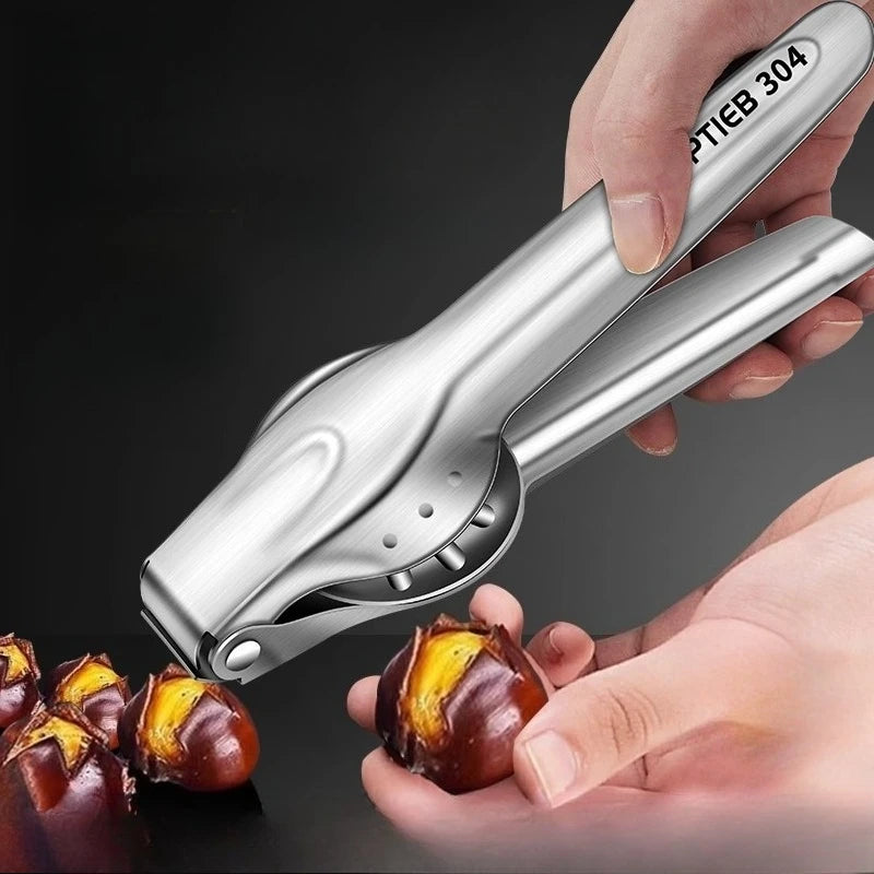 Chestnut and Walnut Cracker Stainless Steel Nut Cracker