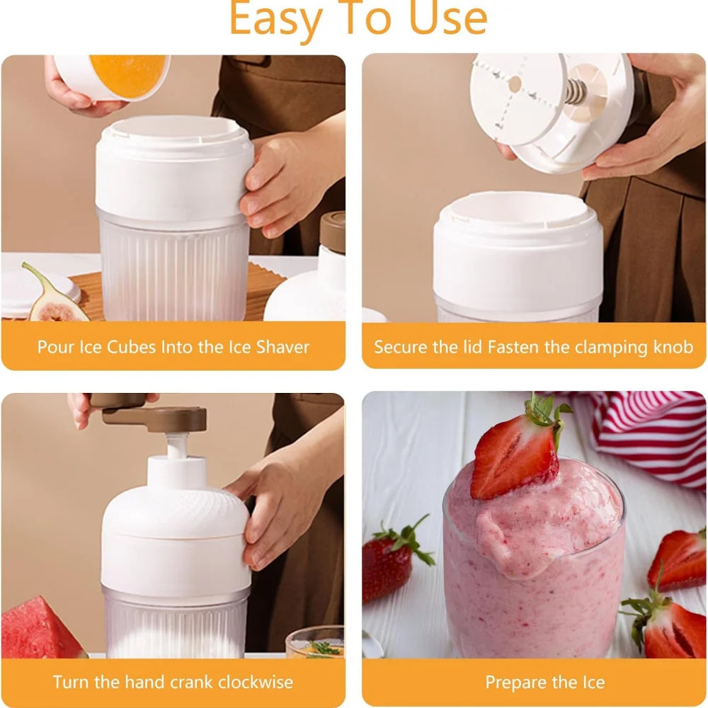 Shaved Ice Machine Snow Cone Machine Manual Portable Crusher