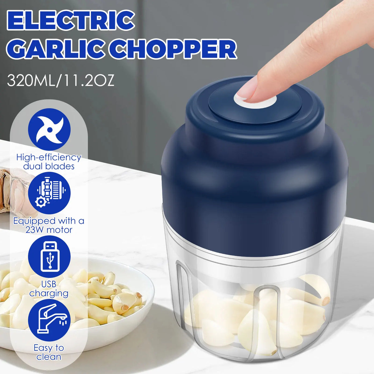 Electric Mini Garlic Chopper