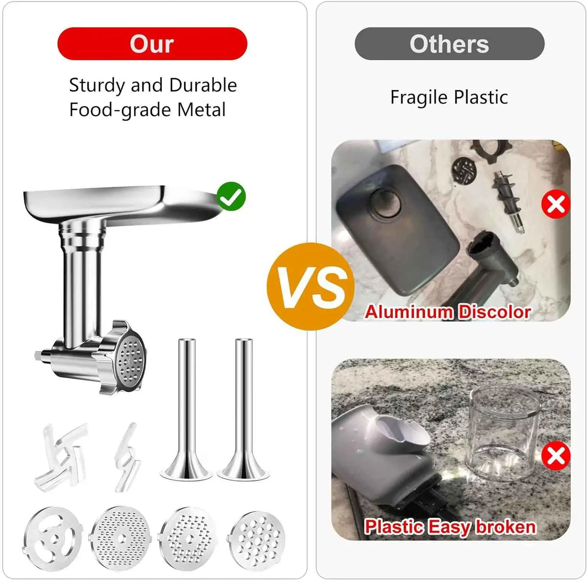 Metal Food Grinder Attachments for all Kitchen