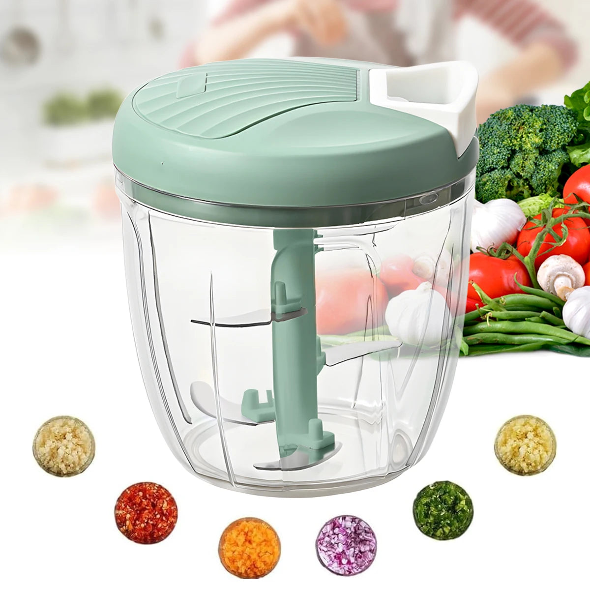 1Pcs 600ml/1000ml Manual Garlic Chopper Food Vegetable Chopper