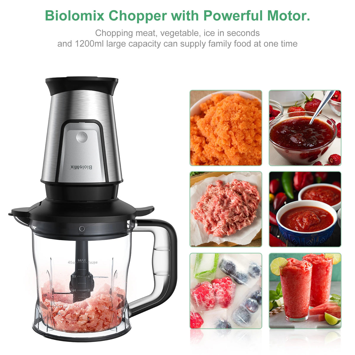 3-in-1 Multifunctional Food Processor 700W Portable Juicer Blender