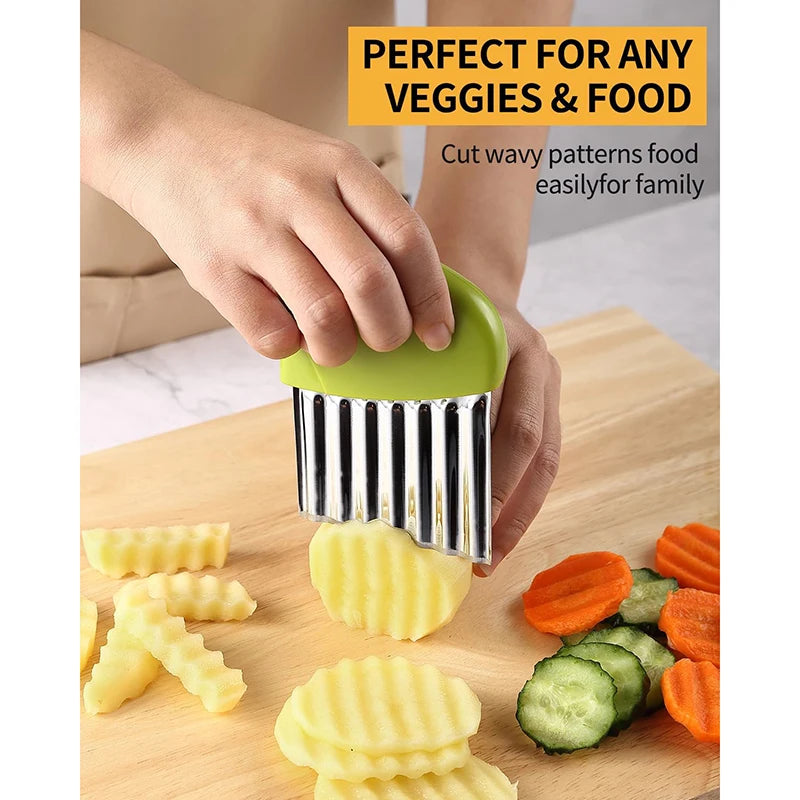 1 Pcs Crinkle Cutter Stainless Steel