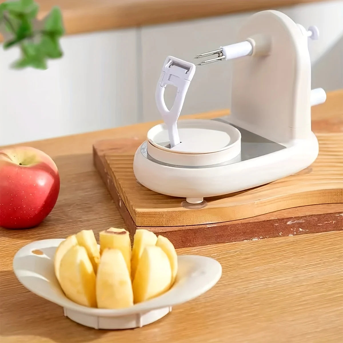 Manual Food Crusher Multifunctional with Stainless Steel Blades Apple Peeler