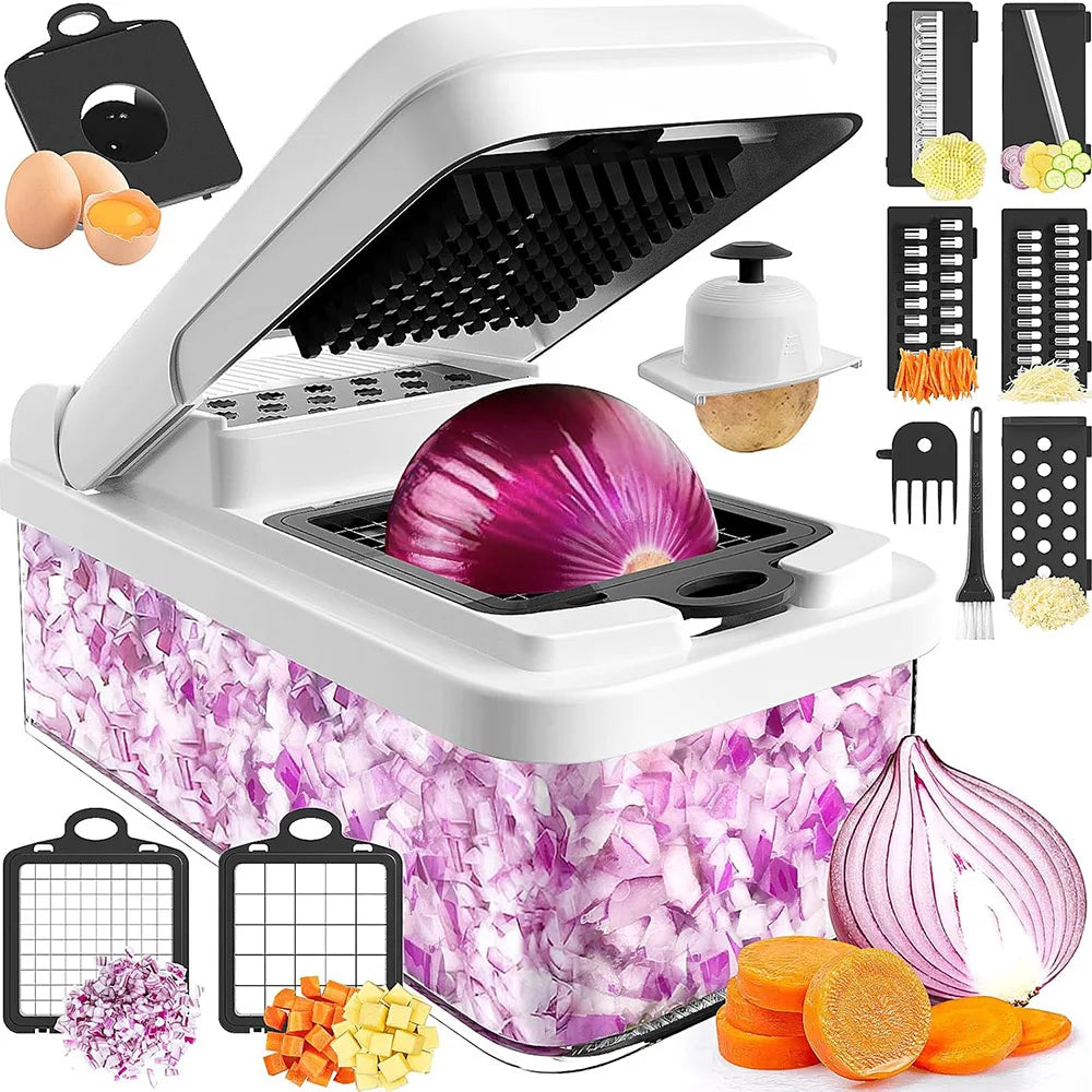 15-in-1 Vegetable Chopper, 7 Blade Veggie Chopper