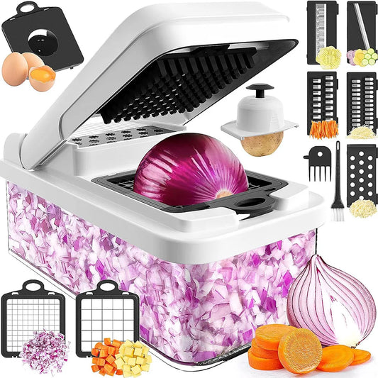 15-in-1 Vegetable Chopper, 7 Blade Veggie Chopper