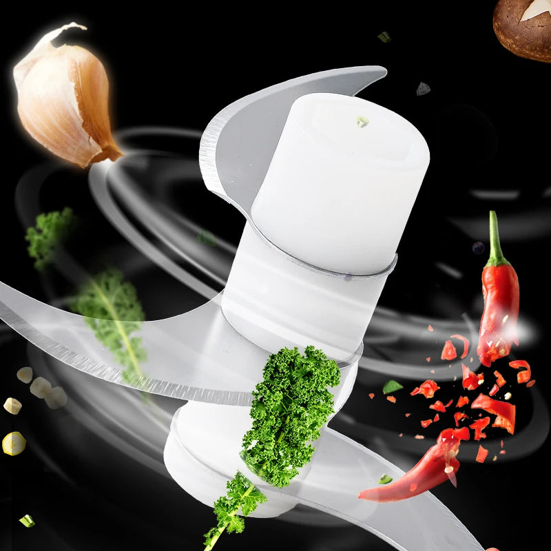 Electric Kitchen Food Chopper Mini Garlic Masher crusher