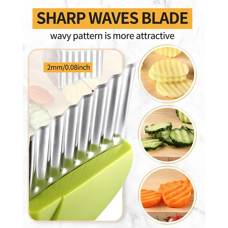 1 Pcs Crinkle Cutter Stainless Steel