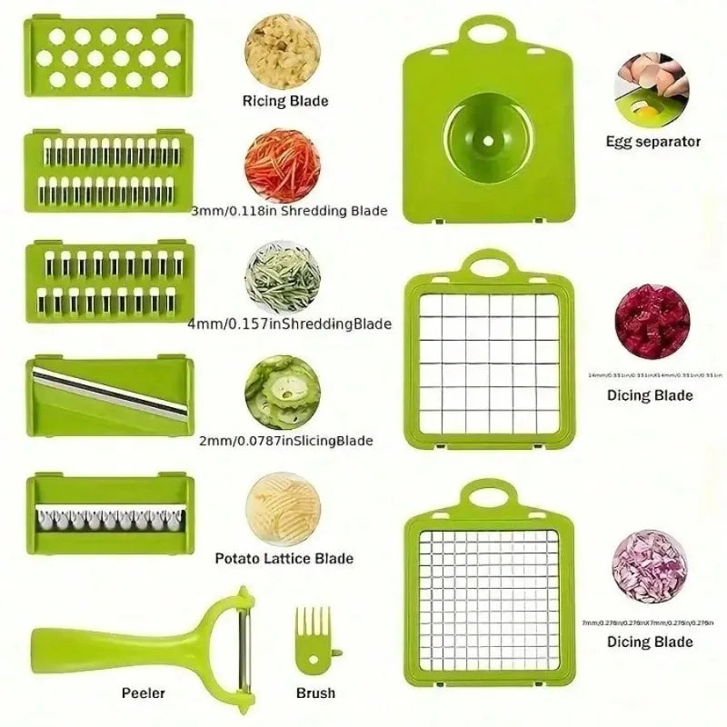 16-in-1 Multi-functional Vegetable Cutter Cross-border Kitchen Slicer