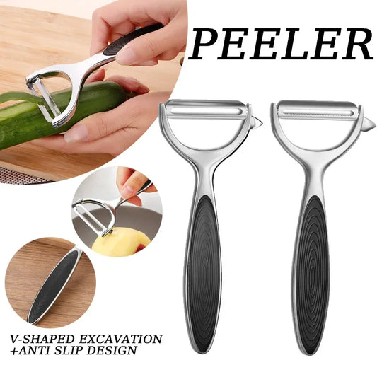 Serrated Blade/Flat Blade Zinc Alloy Paring Knife Peeler