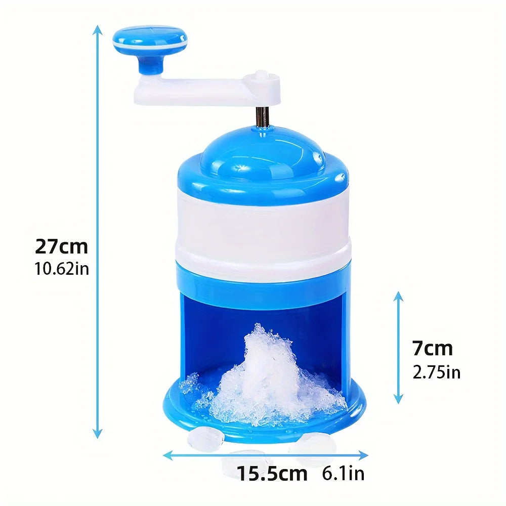 Hand Crank Ice Shaver Machine - Snow Cone Crusher & Slushy