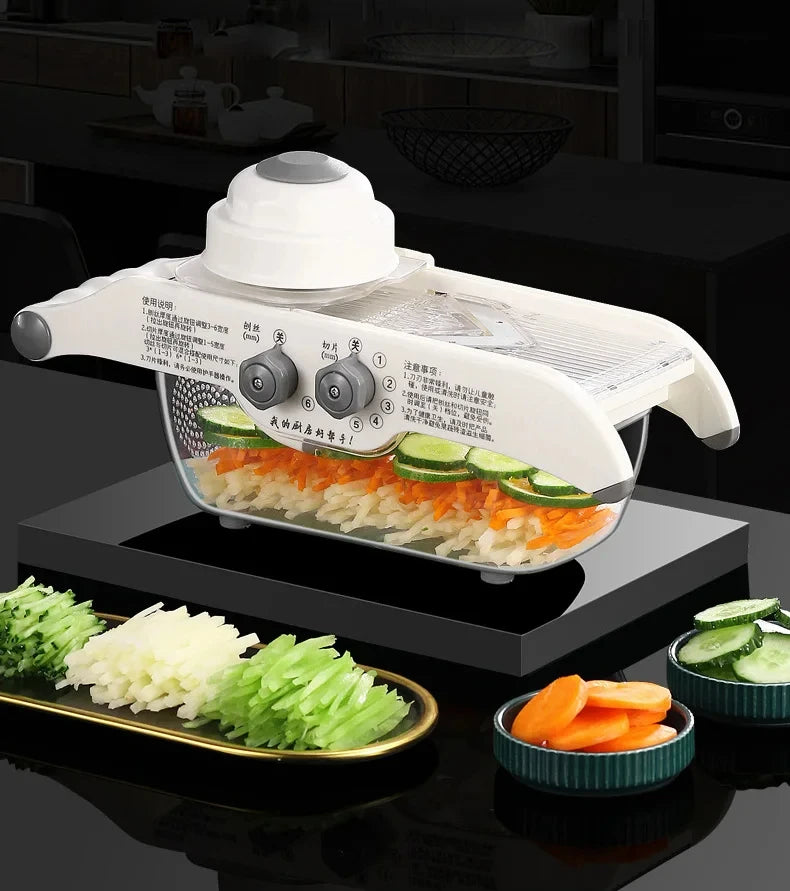 Multifunctional Lemon Slicer Vegetable Grater With Basket