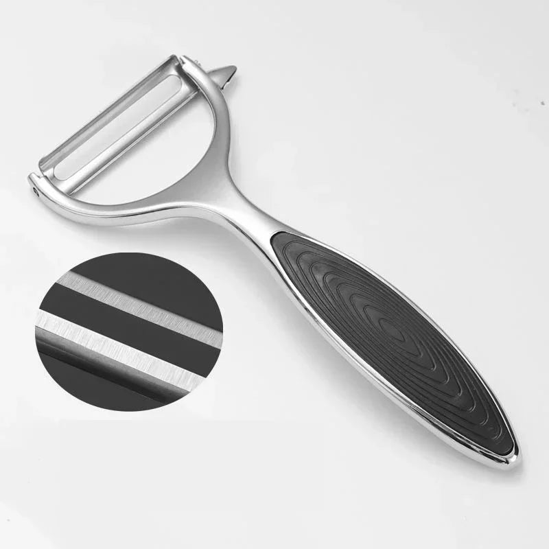 Serrated Blade/Flat Blade Zinc Alloy Paring Knife Peeler