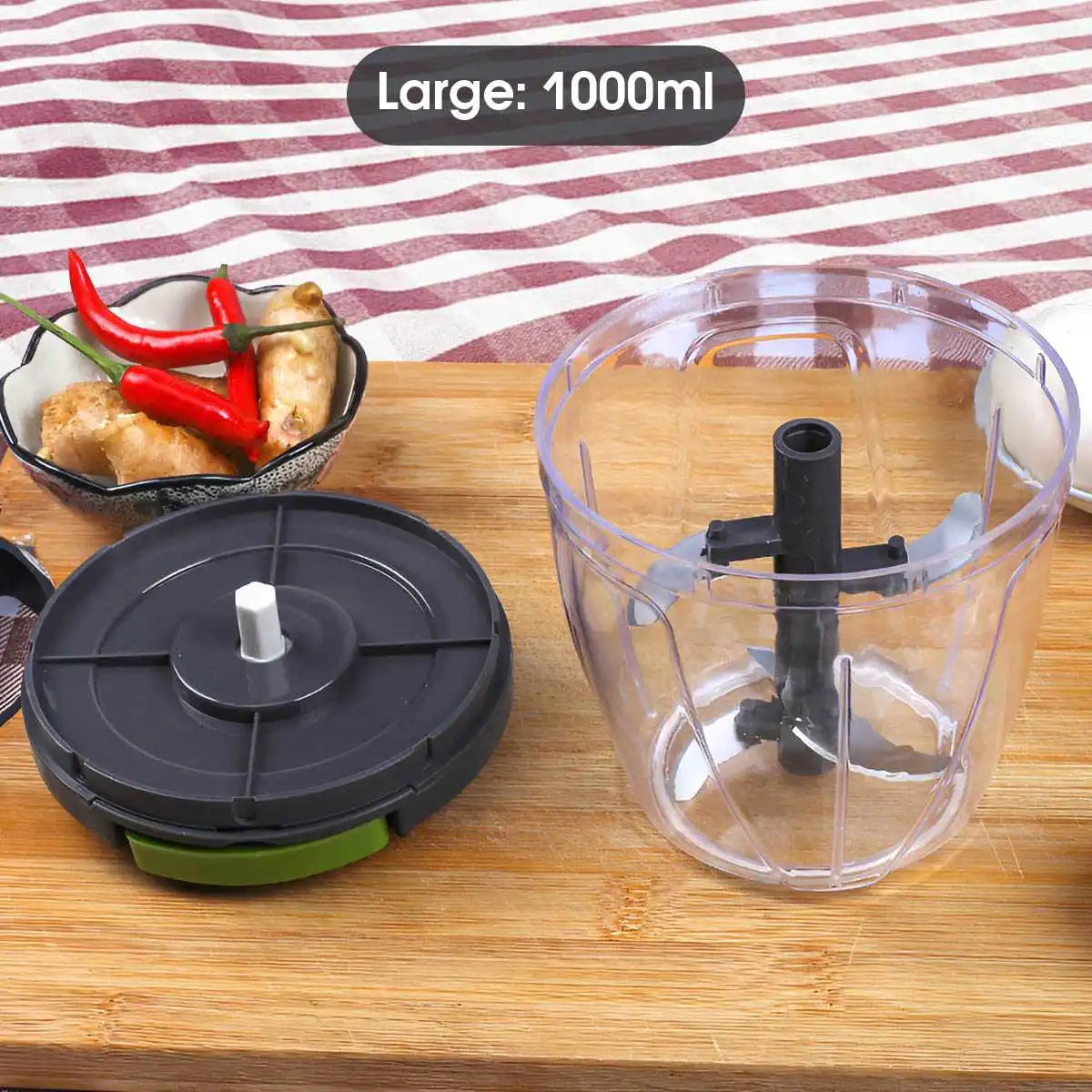 1Pcs 600ml/1000ml Manual Garlic Chopper Food Vegetable Chopper