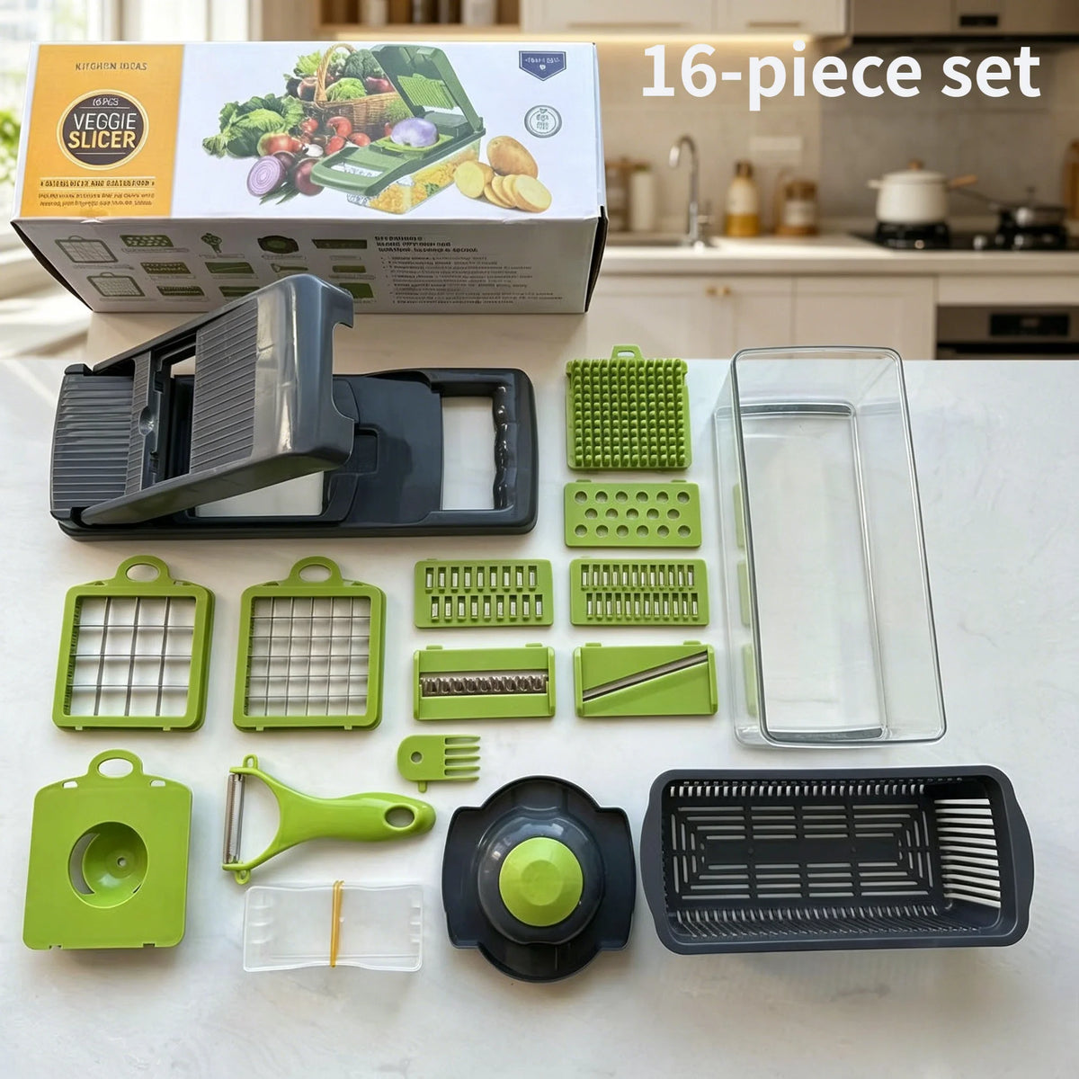 16-in-1 Multi-functional Vegetable Cutter Cross-border Kitchen Slicer