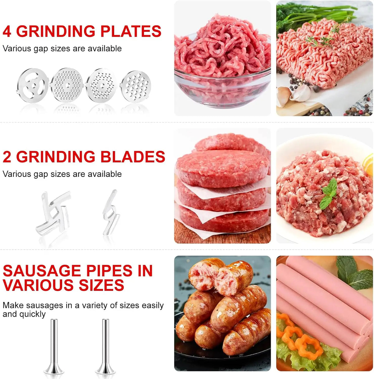 Metal Food Grinder Attachments for all Kitchen