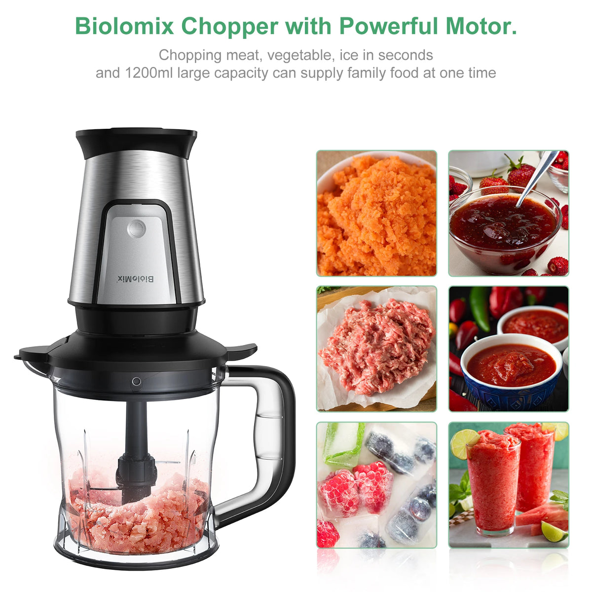 3-in-1 Multifunctional Food Processor 700W Portable Juicer Blender