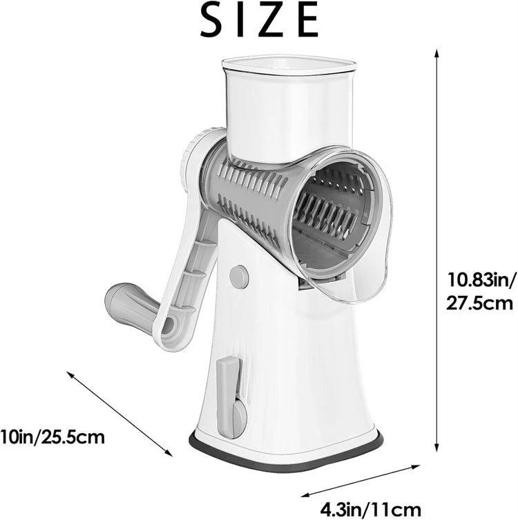 5 in 1 Rotary Cheese Grater Shredder Kitchen Mandoline Chopper
