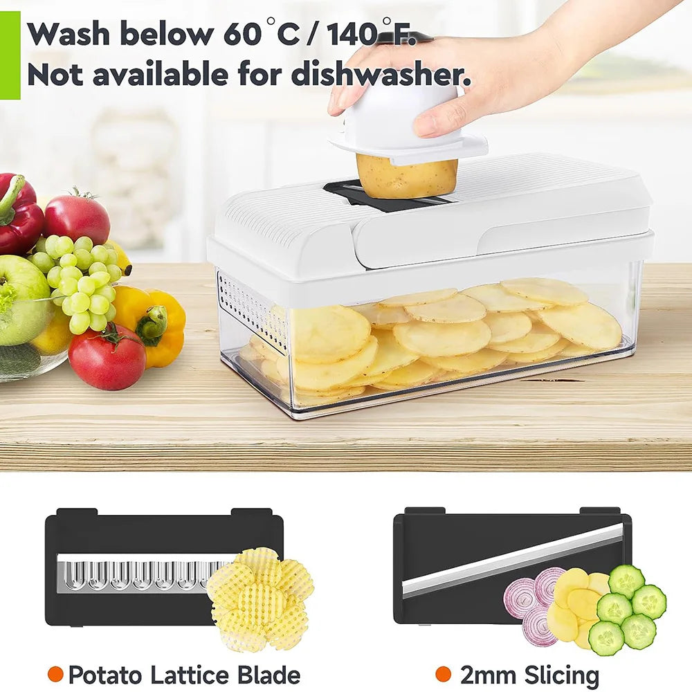 15-in-1 Vegetable Chopper, 7 Blade Veggie Chopper