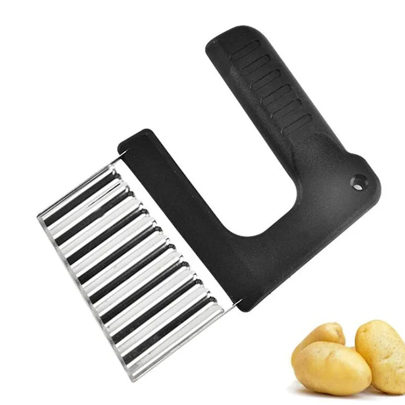Wooden Potato Grid Slicer Vegetable Grater Corrugated Net Chopper Cutter