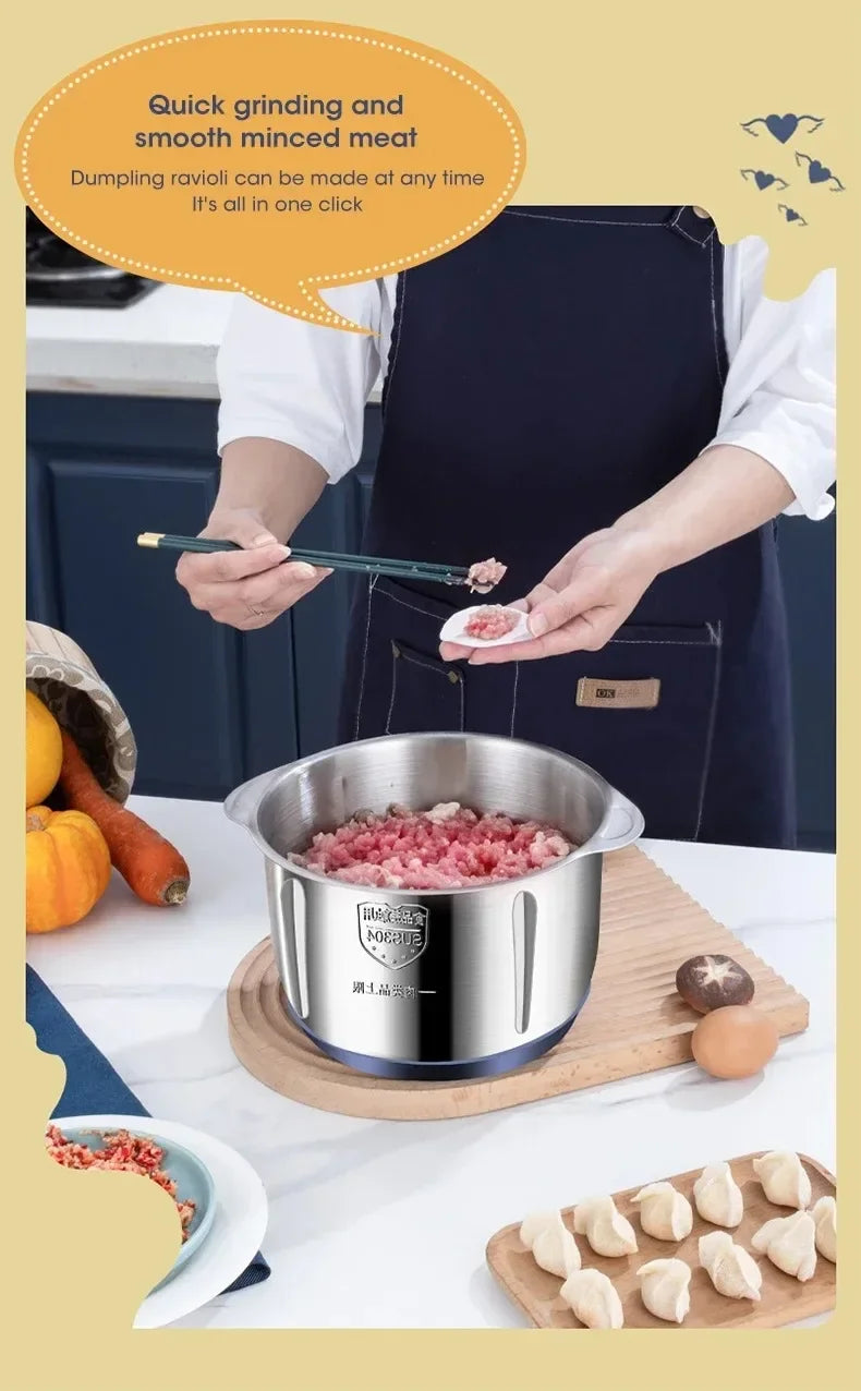 Electric Meat Grinder 5L Stainless Steel Meat Mincer