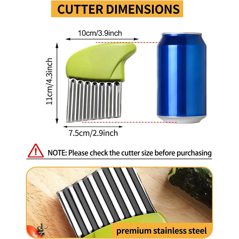 1 Pcs Crinkle Cutter Stainless Steel