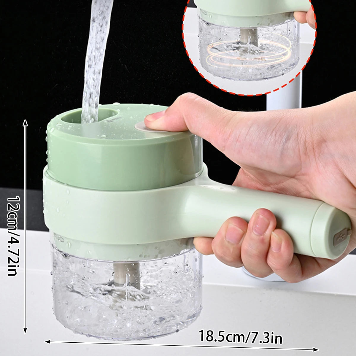 4in1 Handheld Electric Vegetable Cutter Set Wireless